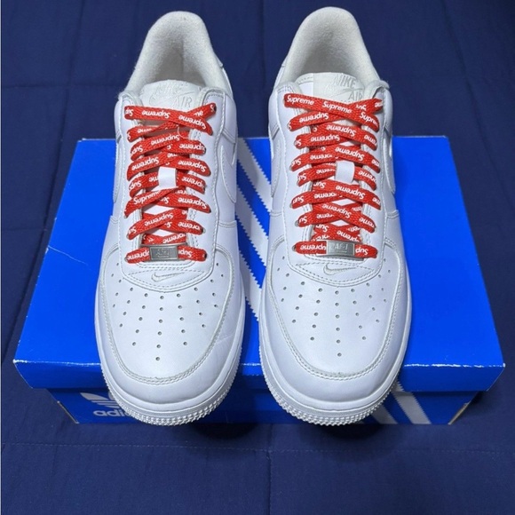 Nike Other - Supreme x Air Force 1 Low Box Logo White 2020 Size 8